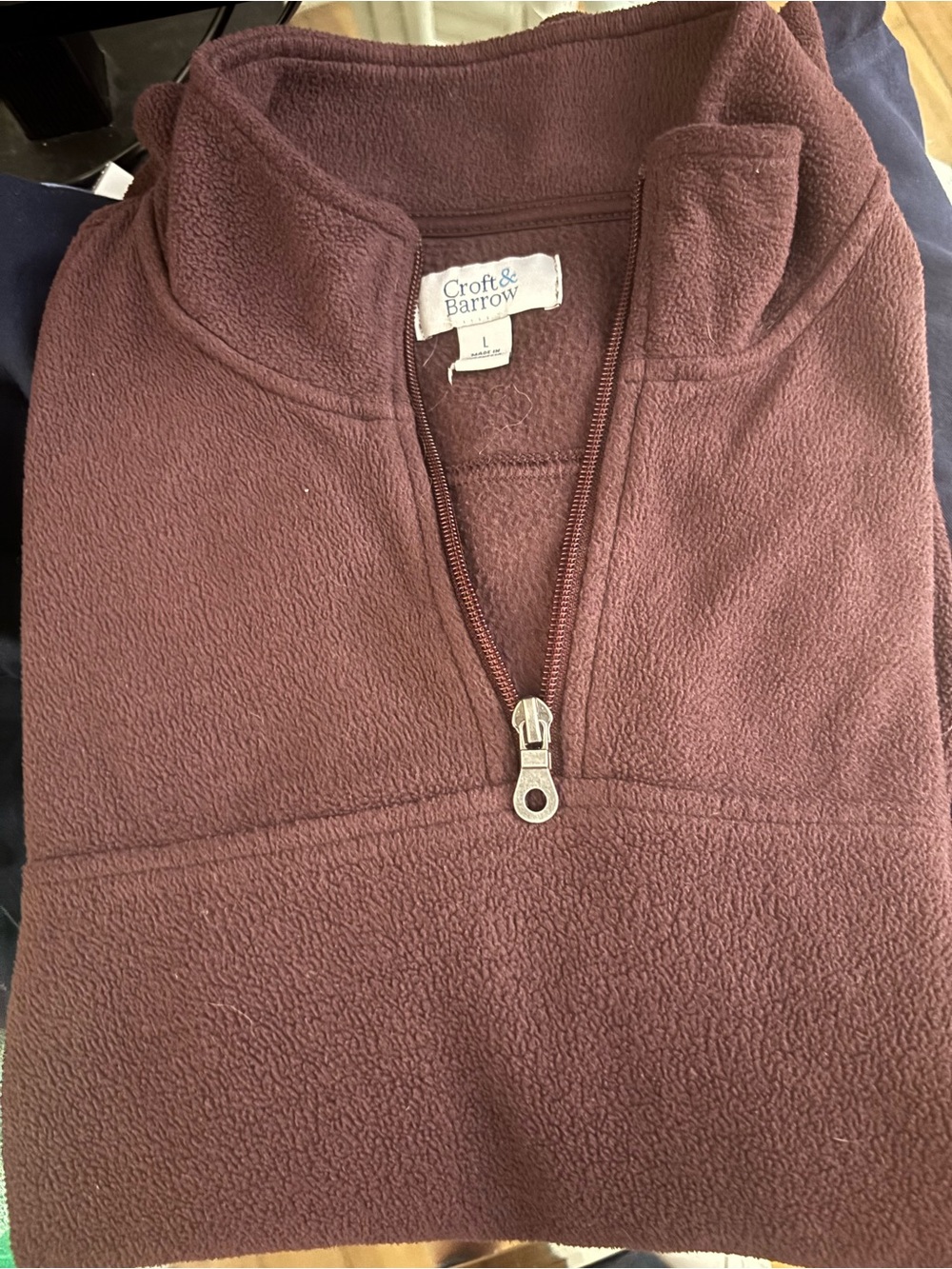 Croft & Barrow Men’s Half-Zip Fleece Pullover - Burgundy
